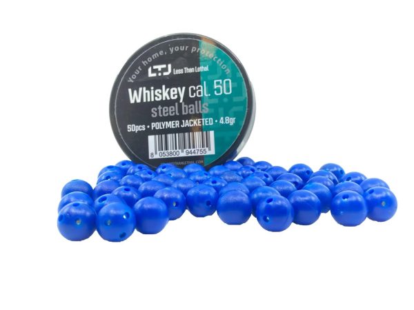 Less Than Lethal Whiskey Steel balls Kal. .50 mit Gummimantel