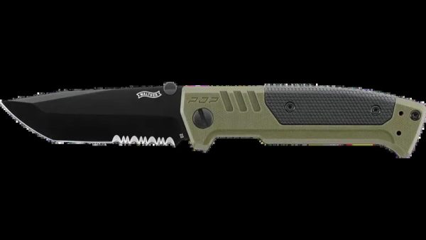 Walther Klappmesser PDP Tanto Folder Serrated OD Green