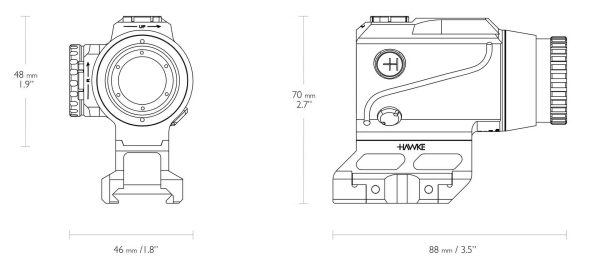 Hawke Prism Sight 1x15 Speed Dot, Weaver Rail - Image 4